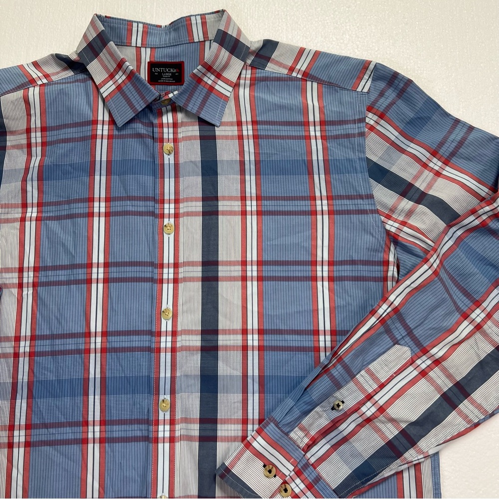 UNTUCKit Niall Shirt Mens Large Multicolor Button Up Long Sleeve Slim Fit Preppy